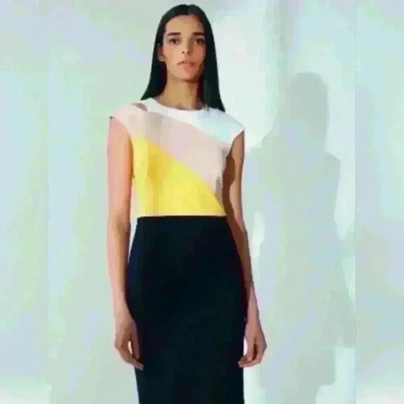 NWOT Hugo Boss Colorblock dress size 4 - Picture 1 of 17